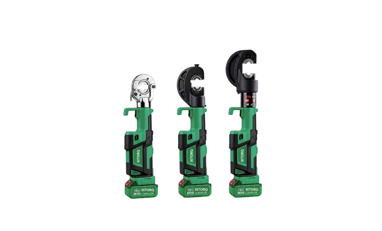 Outil de sertissage hydraulique lithium-ion 18 V — Force 60-120 kN, pour bornes de câble Cu/Al 10-400 mm²